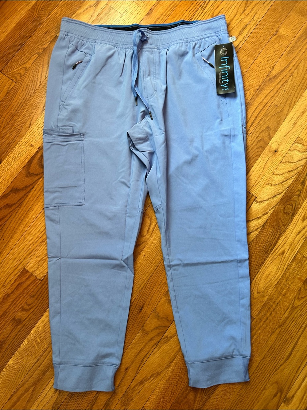 Cherokee Light Blue Men’s Jogger Scrub Pants xl short